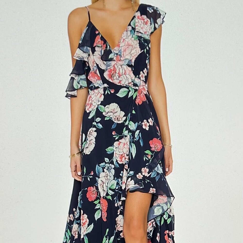 Anthropologie Yumi Kim Butterfly Kiss Maxi Dress in Sunny Days Navy in Size M